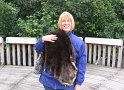 IMG_9903 Melinda with sea otter pelt (had to give it back)